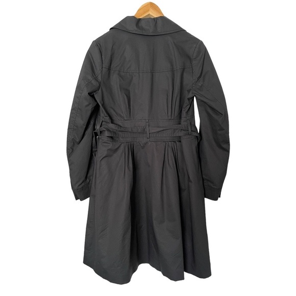 H&M Lined Trench Coat w Pleated Detail & Belt - Picture 4 of 11